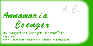 annamaria csenger business card